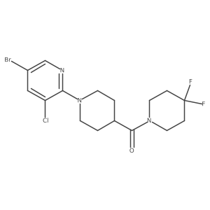 5-Bromo-3-chloro-2-[4-(4,4-difluoropiperidine-1-carbonyl)piperidin-1-yl]pyridine Structure