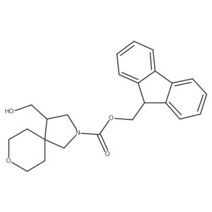 (9H-fluoren-9-yl)methyl 4-(hydroxymethyl)-8-oxa-2-azaspiro[4.5]decane-2-carboxylate结构式