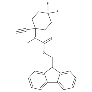 (9H-fluoren-9-yl)methyl N-(1-ethynyl-4,4-difluorocyclohexyl)-N-methylcarbamate Structure