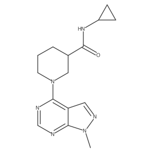 N-cyclopropyl-1-{1-methyl-1H-pyrazolo[3,4-d]pyrimidin-4-yl}piperidine-3-carboxamide Structure