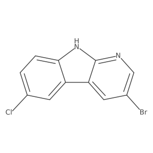 3-Bromo-6-chloro-9H-pyrido[2,3-b]indole结构式