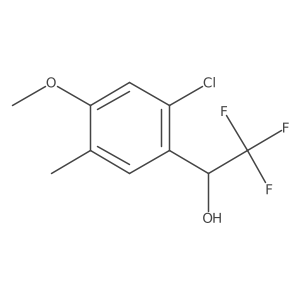 1-(2-Chloro-4-methoxy-5-methylphenyl)-2,2,2-trifluoroethan-1-ol Structure