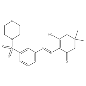 5,5-Dimethyl-2-(2-(3-(morpholinosulfonyl)phenyl)hydrazono)cyclohexane-1,3-dione Structure
