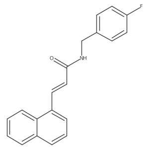 N-(4-fluorobenzyl)-3-(1-naphthyl)acrylamide结构式