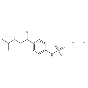 Methanesulfonamide, N-[4-[1-hydroxy-2-[(1-methylethyl)amino]ethyl]phenyl]-, hydrochloride (1:2)结构式