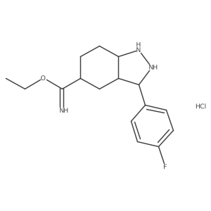 1h-Indazole-5-carboximidic acid,3-(4-fluorophenyl)-,ethyl ester hydrochloride Structure