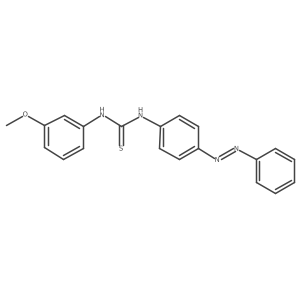 Thiourea, N-(3-methoxyphenyl)-N'-[4-(2-phenyldiazenyl)phenyl]- Structure