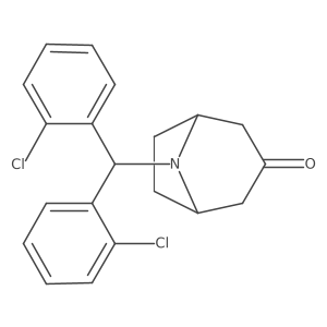 8-Azabicyclo[3.2.1]octan-3-one, 8-[bis(2-chlorophenyl)methyl]- Structure