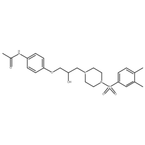 N-[4-(3-{4-[(3,4-dimethylphenyl)sulfonyl]piperazin-1-yl}-2-hydroxypropoxy)phenyl]acetamide结构式