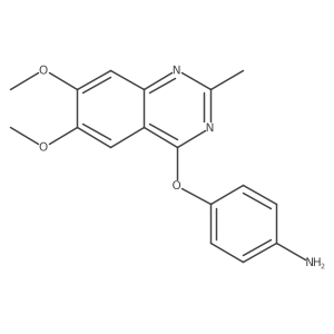 4-(6,7-Dimethoxy-2-methyl-quinazolin-4-yloxy)-phenylamine结构式