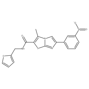 N-(furan-2-ylmethyl)-3-methyl-6-(3-nitrophenyl)imidazo[2,1-b]thiazole-2-carboxamide Structure