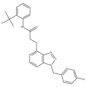 2-((3-(4-fluorobenzyl)-3H-[1,2,3]triazolo[4,5-d]pyrimidin-7-yl)thio)-N-(2-(trifluoromethyl)phenyl)acetamide Structure