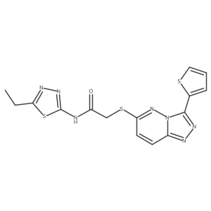 N-(5-ethyl-1,3,4-thiadiazol-2-yl)-2-((3-(thiophen-2-yl)-[1,2,4]triazolo[4,3-b]pyridazin-6-yl)thio)acetamide Structure