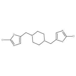 1,4-Bis[(2-chloro-1,3-thiazol-5-yl)methyl]piperazine Structure