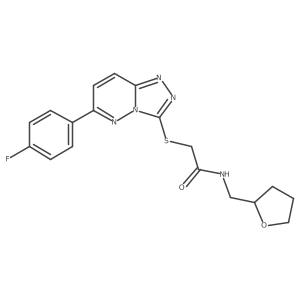 2-{[6-(4-fluorophenyl)-[1,2,4]triazolo[4,3-b]pyridazin-3-yl]sulfanyl}-N-[(oxolan-2-yl)methyl]acetamide结构式