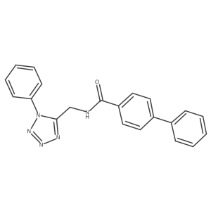 N-((1-phenyl-1H-tetrazol-5-yl)methyl)-[1,1'-biphenyl]-4-carboxamide结构式