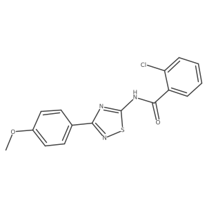 2-chloro-N-[3-(4-methoxyphenyl)-1,2,4-thiadiazol-5-yl]benzamide Structure