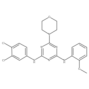 N-(3,4-dichlorophenyl)-N'-(2-methoxyphenyl)-6-(morpholin-4-yl)-1,3,5-triazine-2,4-diamine Structure