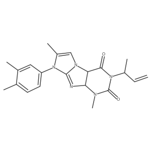 2-But-3-en-2-yl-6-(3,4-dimethylphenyl)-4,7-dimethyl-4a,9a-dihydropurino[7,8-a]imidazole-1,3-dione结构式