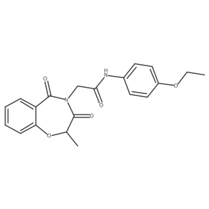 N-(4-ethoxyphenyl)-2-(2-methyl-3,5-dioxo-2,3-dihydro-1,4-benzoxazepin-4(5H)-yl)acetamide结构式