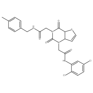 N-(2,5-dichlorophenyl)-2-[3-[2-[(4-methylphenyl)methylamino]-2-oxoethyl]-2,4-dioxo-4a,7a-dihydrothieno[3,2-d]pyrimidin-1-yl]acetamide结构式