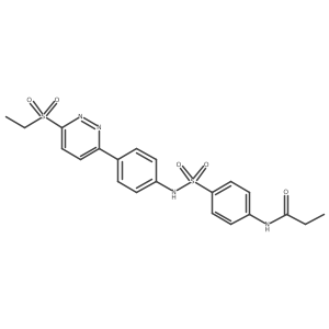 N-(4-(N-(4-(6-(ethylsulfonyl)pyridazin-3-yl)phenyl)sulfamoyl)phenyl)propionamide结构式