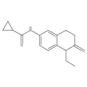 N-(1-ethyl-2-oxo-1,2,3,4-tetrahydroquinolin-6-yl)cyclopropanecarboxamide结构式