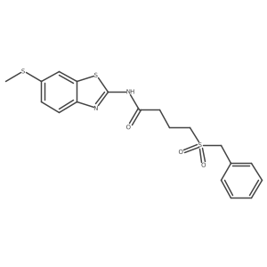 4-(benzylsulfonyl)-N-(6-(methylthio)benzo[d]thiazol-2-yl)butanamide结构式