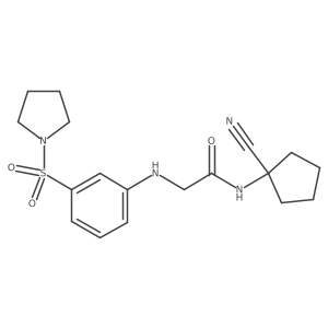 N-(1-cyanocyclopentyl)-2-{[3-(pyrrolidine-1-sulfonyl)phenyl]amino}acetamide Structure