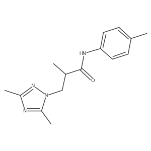 3-(3,5-dimethyl-1H-1,2,4-triazol-1-yl)-2-methyl-N-(4-methylphenyl)propanamide结构式