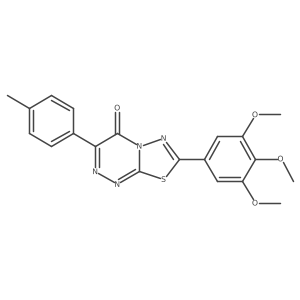3-(4-methylphenyl)-7-(3,4,5-trimethoxyphenyl)-4H-[1,3,4]thiadiazolo[2,3-c][1,2,4]triazin-4-one Structure