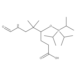 Hexanoic acid, 6-(formylamino)-5,5-dimethyl-4-[[tris(1-methylethyl)silyl]oxy]- Structure