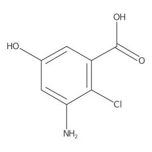 3-Amino-2-chloro-5-hydroxybenzoic acid结构式
