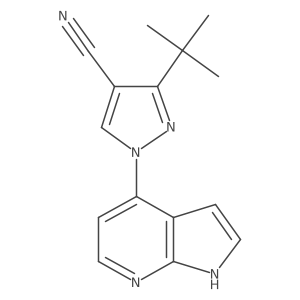 3-tert-butyl-1-(1H-pyrrolo[2,3-b]pyridin-4-yl)pyrazole-4-carbonitrile Structure