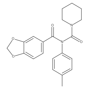 N-(benzo[d][1,3]dioxole-5-carbonyl)-N-(p-tolyl)piperidine-1-carboxamide结构式
