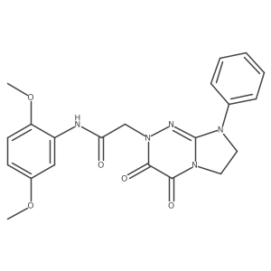 N-(2,5-dimethoxyphenyl)-2-(3,4-dioxo-8-phenyl-3,4,7,8-tetrahydroimidazo[2,1-c][1,2,4]triazin-2(6H)-yl)acetamide结构式