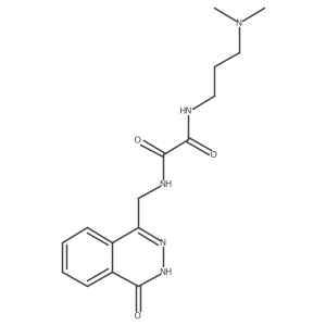 N-[3-(dimethylamino)propyl]-N'-[(4-oxo-3,4-dihydrophthalazin-1-yl)methyl]ethanediamide结构式