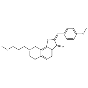 (Z)-2-(4-methoxybenzylidene)-8-(3-methoxypropyl)-8,9-dihydro-2H-benzofuro[7,6-e][1,3]oxazin-3(7H)-one Structure