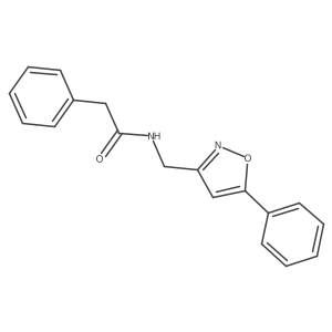 2-phenyl-N-((5-phenylisoxazol-3-yl)methyl)acetamide Structure