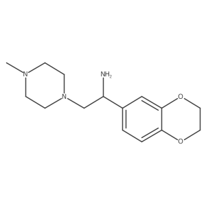 I+/--(2,3-Dihydro-1,4-benzodioxin-6-yl)-4-methyl-1-piperazineethanamine Structure