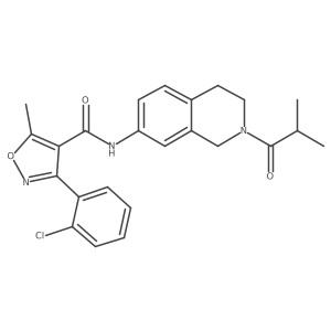 3-(2-chlorophenyl)-N-(2-isobutyryl-1,2,3,4-tetrahydroisoquinolin-7-yl)-5-methylisoxazole-4-carboxamide Structure