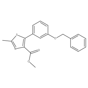 5-(3-Benzyloxy-phenyl)-2-methyl-thiazole-4-carboxylic acid methyl ester Structure