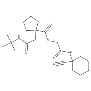 [(1-Cyanocyclohexyl)carbamoyl]methyl 1-[(tert-butylcarbamoyl)methyl]cyclopentane-1-carboxylate Structure