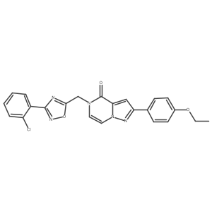 5-{[3-(2-chlorophenyl)-1,2,4-oxadiazol-5-yl]methyl}-2-(4-ethoxyphenyl)-4H,5H-pyrazolo[1,5-a]pyrazin-4-one结构式