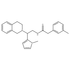 N-(2-(3,4-dihydroisoquinolin-2(1H)-yl)-2-(1-methyl-1H-pyrrol-2-yl)ethyl)-2-(m-tolyl)acetamide Structure