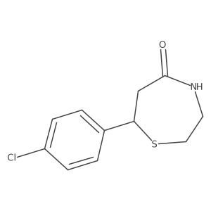 7-(4-chlorophenyl)-1,4-thiazepan-5-one结构式
