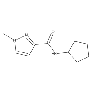N-cyclopentyl-1-methyl-1H-pyrazole-3-carboxamide Structure