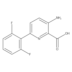 3-Amino-6-(2,6-difluorophenyl)picolinic acid Structure