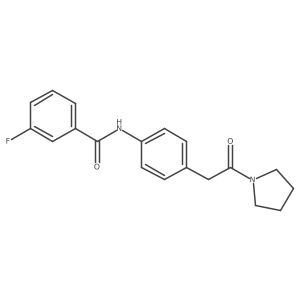 3-fluoro-N-{4-[2-oxo-2-(pyrrolidin-1-yl)ethyl]phenyl}benzamide Structure
