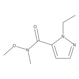 1-ethyl-N-methoxy-N-methyl-1H-pyrazole-5-carboxamide结构式